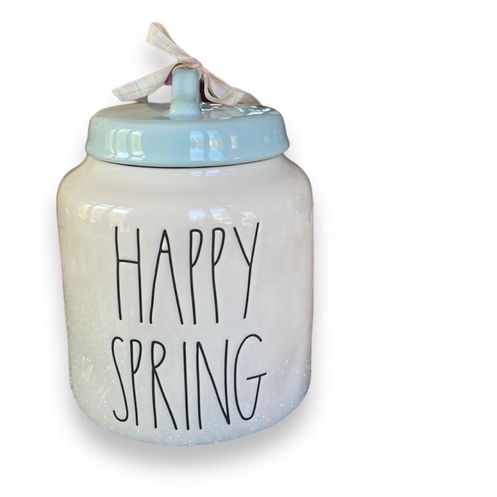 Happy Spring Canister Jar rare RAE DUNN collectible Easter collection piece